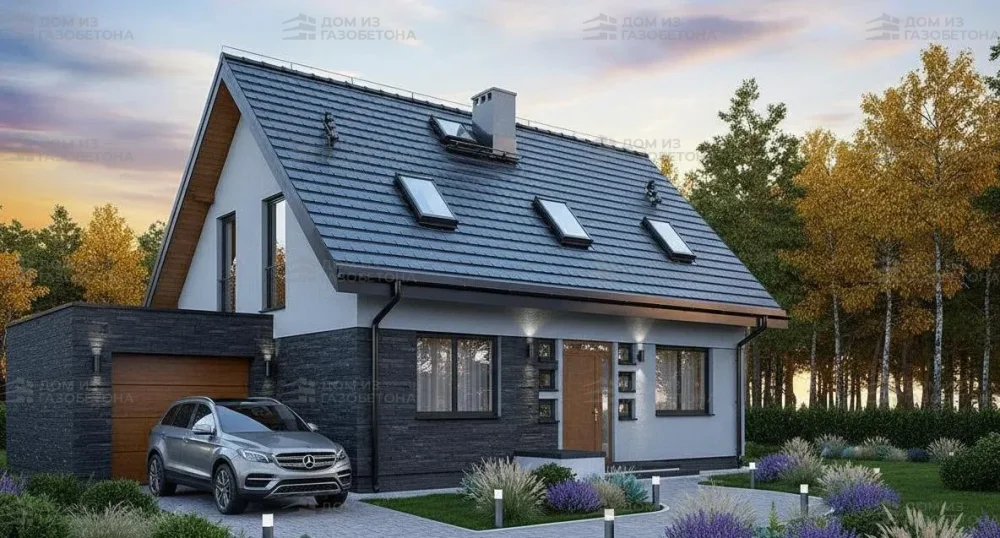 Проект Двухэтажный дом 13 на 9, 141 м2