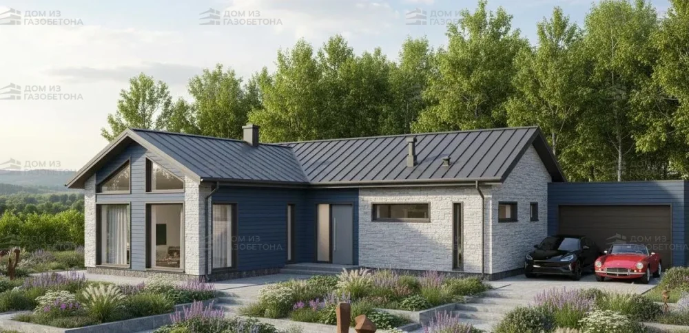 Проект Одноэтажный дом 15 на 8, 88 м2