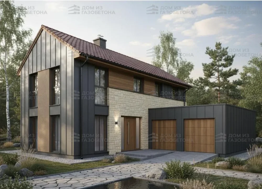 Проект Двухэтажный дом 16 на 12, 228 м2