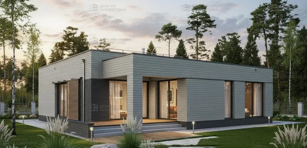 Проект Одноэтажный дом 13 на 22, 184 м2