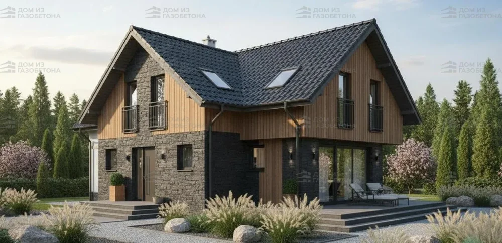 Проект Двухэтажный дом 16 на 12, 235 м2