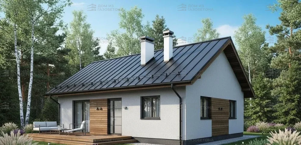 Проект Одноэтажный дом 8 на 17, 101 м2