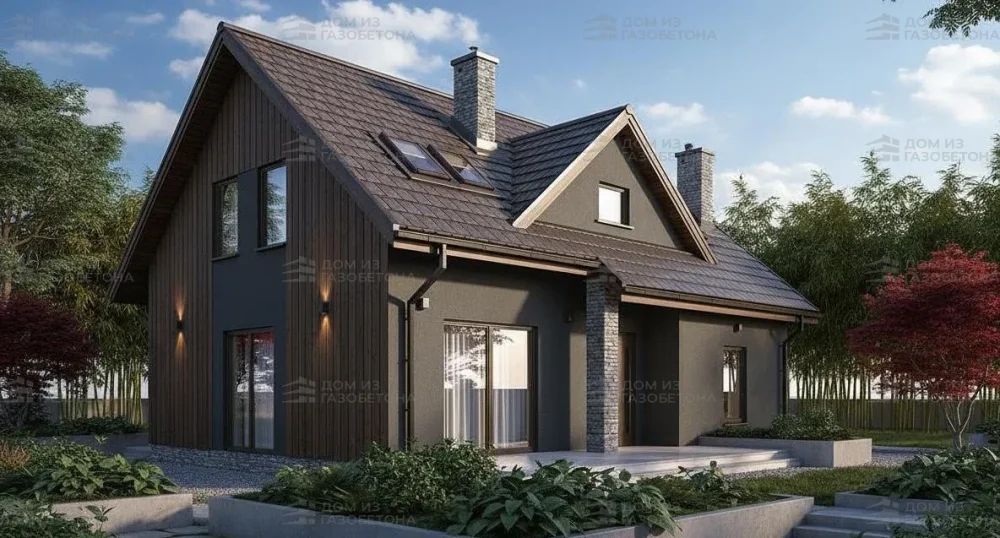 Проект Двухэтажный дом 12 на 12, 139 м2