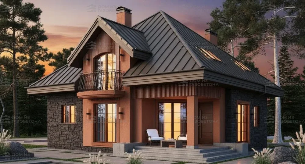 Проект Двухэтажный дом 14 на 12, 174 м2