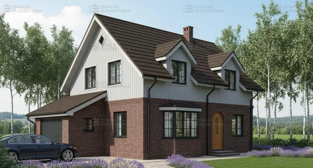 Проект Двухэтажный дом 16 на 13, 133 м2