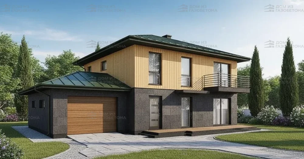 Проект Двухэтажный дом 10 на 19, 200 м2