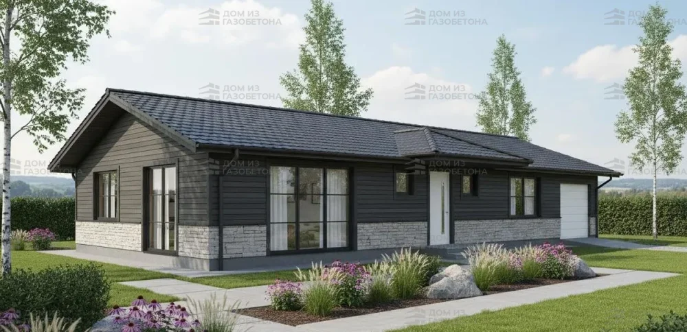 Проект Одноэтажный дом 19 на 11, 147 м2